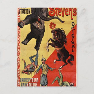 antika cirkusvykort vykort