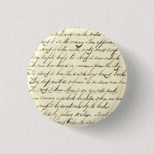Antika Ephemera som den Cursive calligraphyen Knapp
