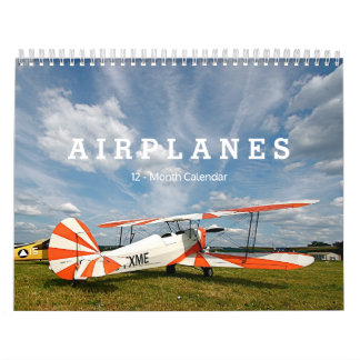 Antika flygplan dubbeldäckare 12-månader kalender