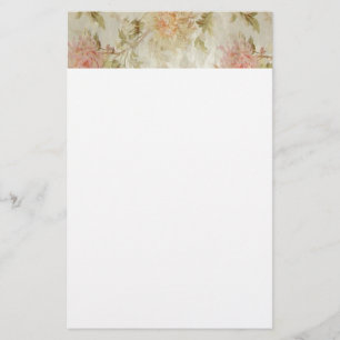 Antika franska blom- Toile Brevpapper