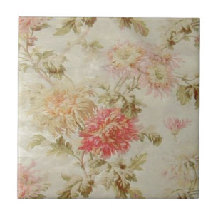 Antika franska blom- Toile Kakelplatta