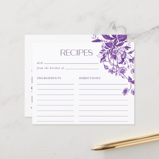 Antika franska Toile Blommiga Bröllopsfest Recept (Fram/Back In Situ)