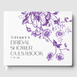 Antika franska Toile Blommiga bröllopsfestrecept Gästböcker