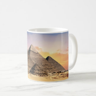 Antika Giza-pyramider vid solnedgång - Klassisk ke Kaffemugg