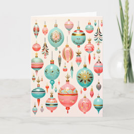 Antika Glasornament Julfirande Helgkort