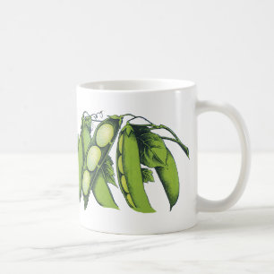 Antika grönsaker; Limabönor, ekologiska gårdsprodu Kaffemugg