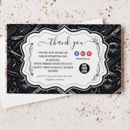 Antika herrfrisörverktyg stil tack kort