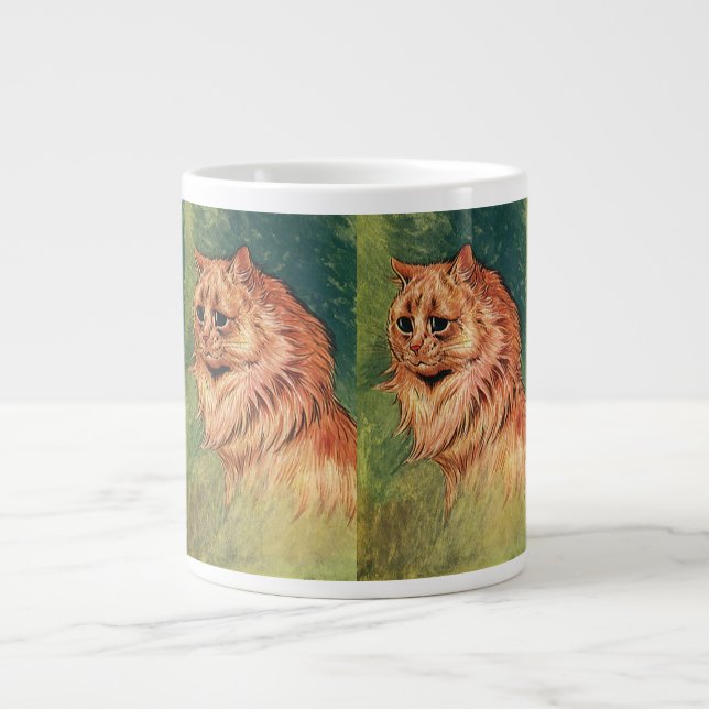 Antika husdjur, långhårig orange katt jumbo mugg (Framsidan)