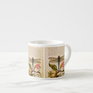 Antika insekter, blommor, bär fruktt Hoefnagel Espressomugg