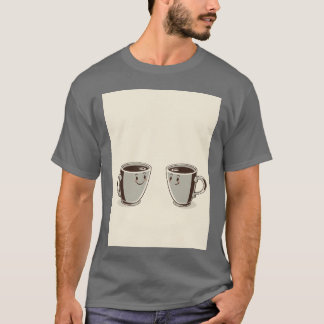 Antika kaffemuggar från 1950-talet flicka t shirt