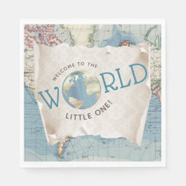 Antika kartbaby shower servetter