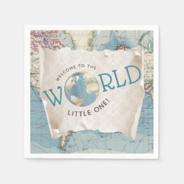 Antika kartbaby shower servetter