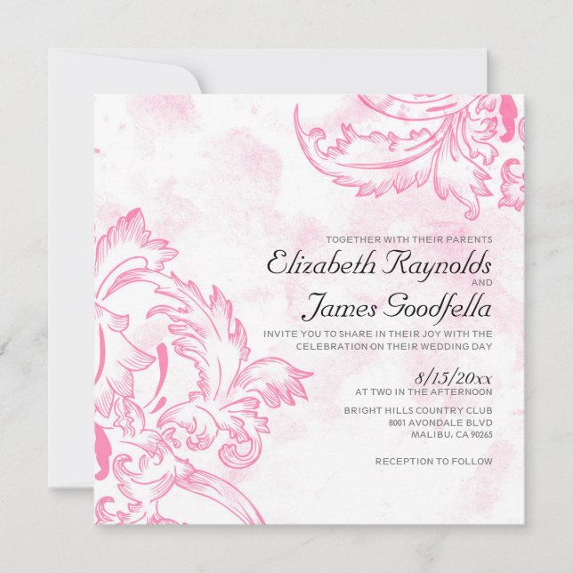 Antika krusidullbröllopinbjudningar inbjudningar (Framsida)