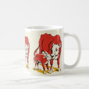 Antika lantbruksdjur, Holstein-ko med kalv Kaffemugg