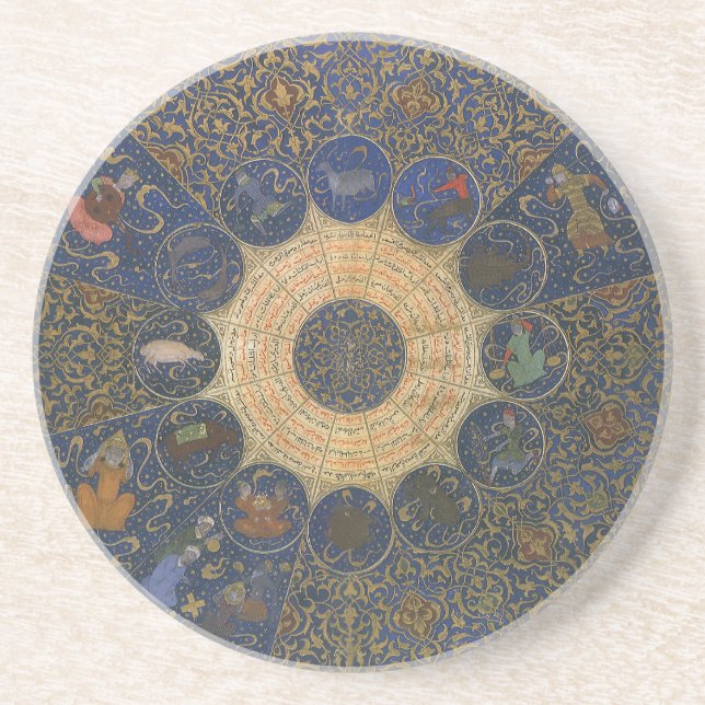 Antika Linjalers Horoskop, Antik Zodiak Underlägg Sandsten (Framsidan)