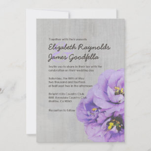 Antika Lisianthus Bröllopsinbjudningar Inbjudningar