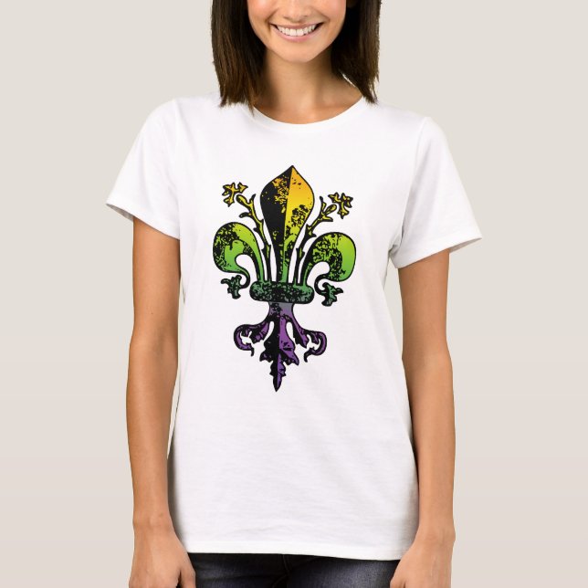 Antika Mardi Gras Fleur Tee Shirt (Framsida)