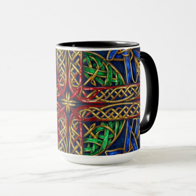Antika medeltida keltiska knutar mugg (Framsida höger)