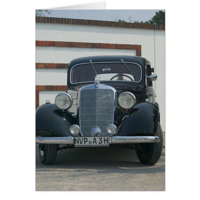 antika merceder hälsningskort (Framsidan)