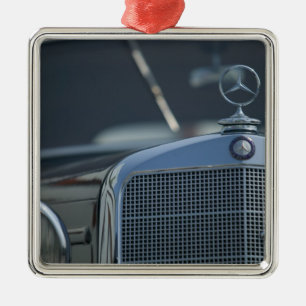 antika mercedes 4 julgransprydnad metall