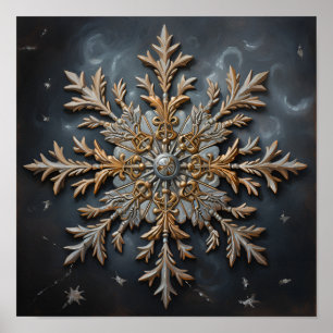 antika oljemålningar av snöflake poster