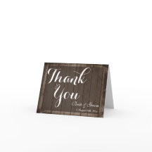 Antika personliga bröllop tackkort av trä