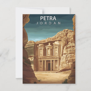 Antika Petra Jordan Forntida Ruiner Vykort