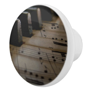 Antika pianotangentbord knopp