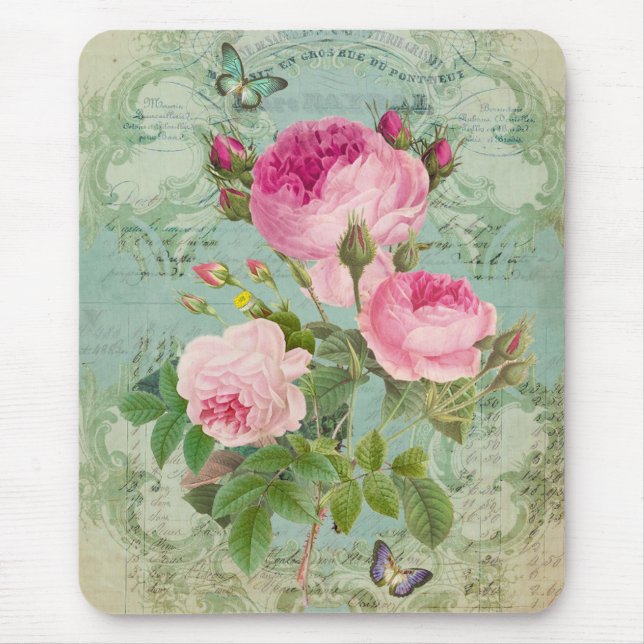 Antika ro Mousepad för Victorianshabby chicstil Musmatta (Framsidan)
