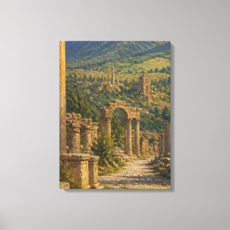 Antika Romerska Ruiner Scenisk Canvas Väggkonst