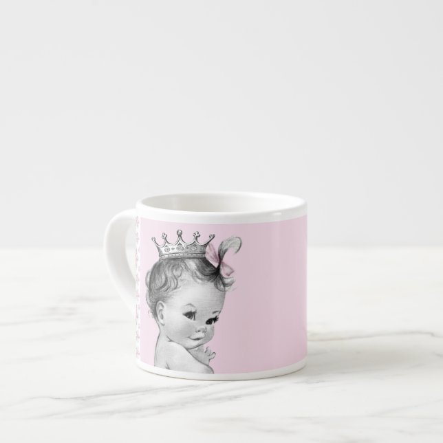 Antika Rosa Princess Babymuggar Espressomugg (Framsida vänster)