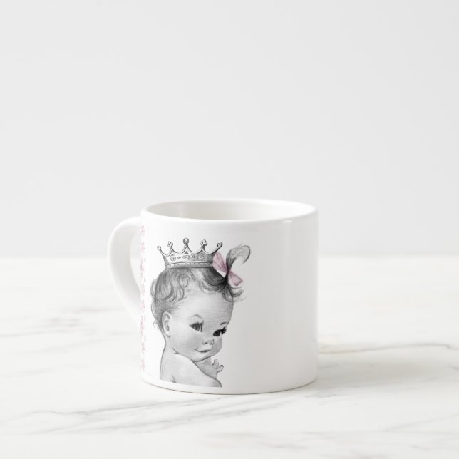 Antika Rosa Princess Babymuggar Espressomugg (Framsida vänster)