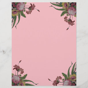 Antika Rosor på Rosa Bakgrund