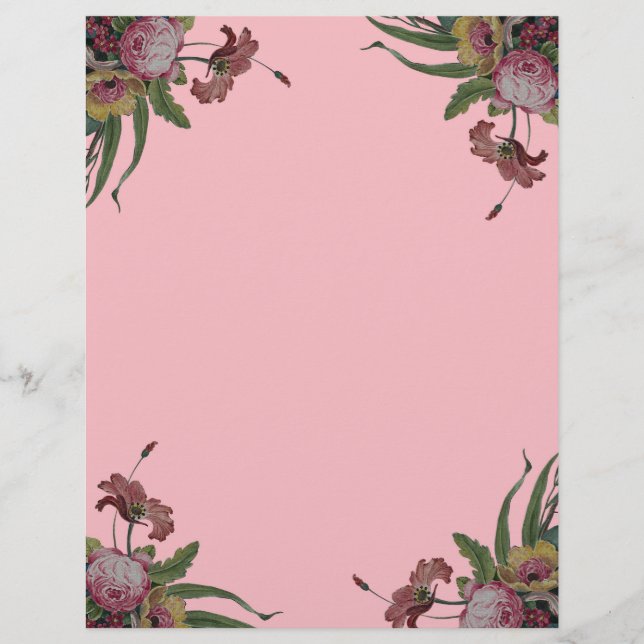 Antika Rosor på Rosa Bakgrund (Framsida)