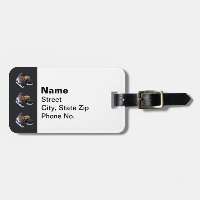 Antika skridskor bagagebricka (Horisontell Framsida)