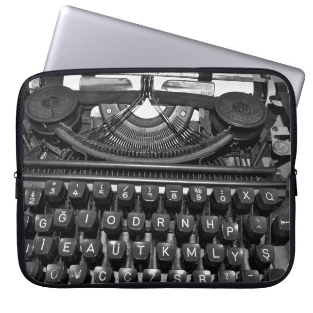antika skrivmaskiner som används i korrespondens60 laptop fodral (Framsidan)