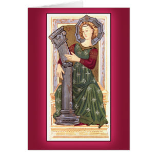 Antika Tarot som leker kortet: Styrka Hälsningskort