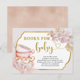 Antika Tea Party-böcker för bebis Inbjudan Vykort