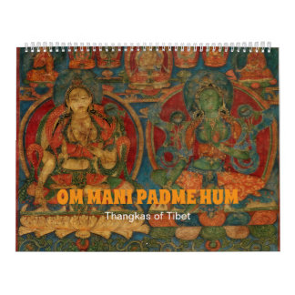Antika tibetanska Thangkas Kalender