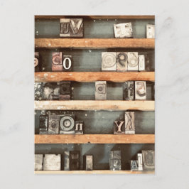 antika tryckblock frimärke vykort