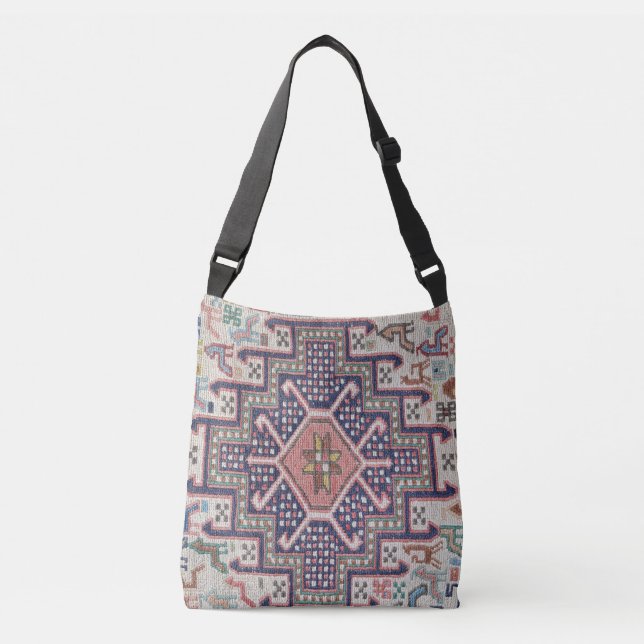 Antika turkiska mattor Kilim Axelväska (Framsida)