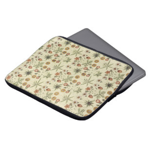 Antika viktorianska William Morris trädgårdsblommo Laptop Fodral