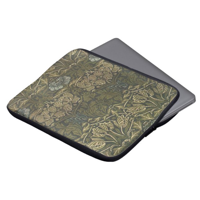 Antika viktorianska William Morris trädgårdsblommo Laptop Fodral (Framsida topp)