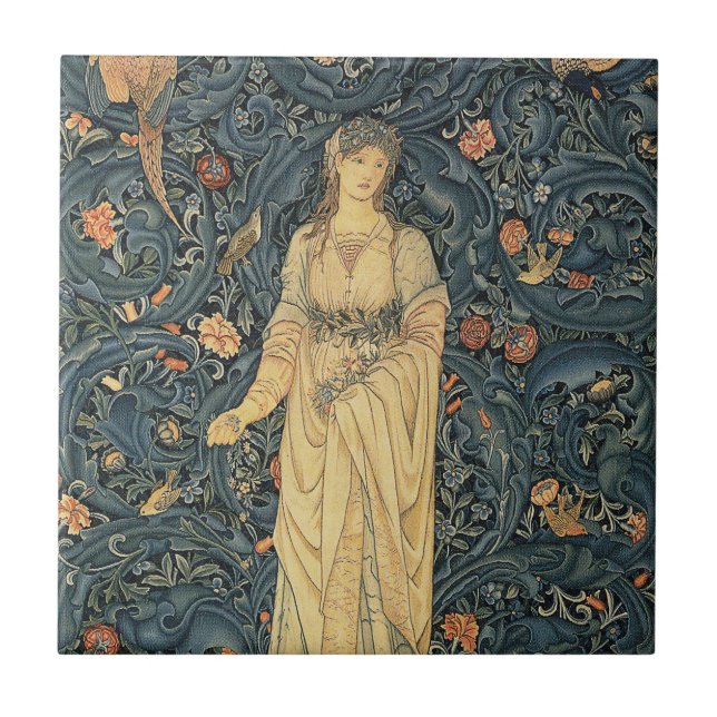 Antika William Morris floror Kakelplatta (Framsidan)
