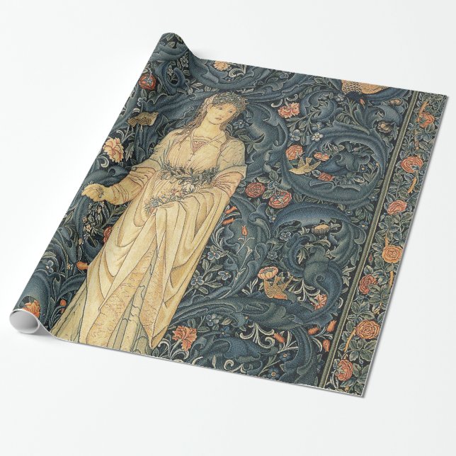 Antika William Morris floror Presentpapper (Utrullad)
