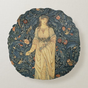 Antika William Morris floror Rund Kudde