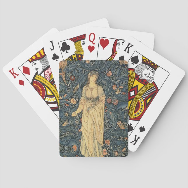 Antika William Morris floror Spelkort (Baksidan)