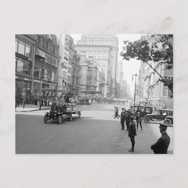 Antikaflygplan på Parad, tidigt 1900-talet Vykort (Framsida)