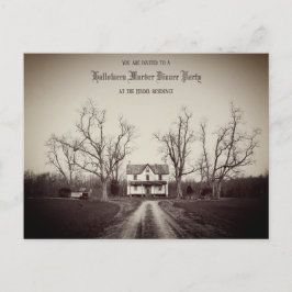 Antikahemlig anpassningsbar Halloween-inbjudan Vykort