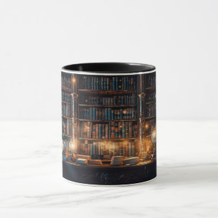 Antikakaffe bibliotek mugg